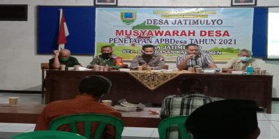 Musyawarah  Desa Penentapan APBDesa Tahun 2021 Desa Jatimulyo Kecamatan Kuwarasan 